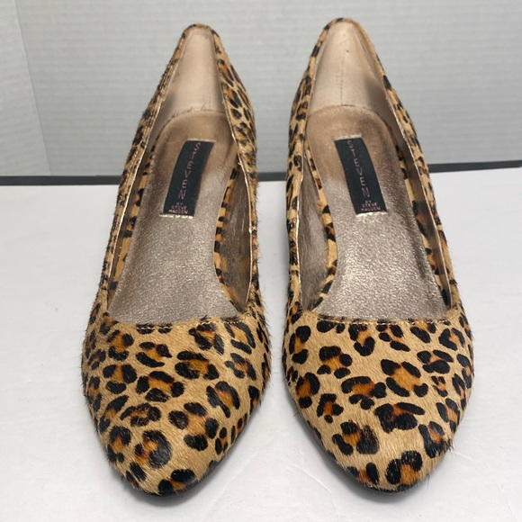 Steven by Steve Madden Leopard Print wedge calf hair heels Size 8 - Picture 2 of 7